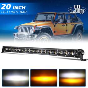 9610zbs Colight-auto Slim 20 Inch Led Work Light Bar Spot Flood Fog Driving Offroad White/amber For Jeep