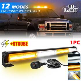 Jsbsl034wy Colight-auto Rectangle 24 Inch Led Warning Emergency Light Bar Rooftop Strobe Amber/white Flash