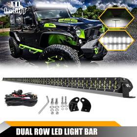 Autoam1695 Colight 52inch 1200w Led Light Bar Combo Wiring Kit For Jeep Wrangler Jk Rubicon 50 Inch