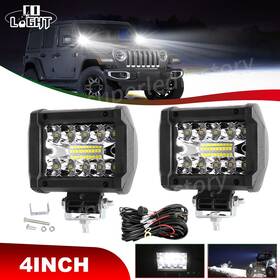 Baleg-qplb02018f4 Colight Pair 200w 4 Inch Work Lights Spot Flood Led Light Bar Offroad Atv Wiring Kit