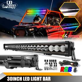 Colight Bar-1.6-9 32inch Rgb Led Light Bar 480w Offroad Spot Flood Combo Beam For Suv Truck