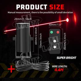 Colight Bzs829f-jg 1/2/3ft Fat Led Laser Whip Light Antenna Flag Pole For Utvatv Polaris Rzr Can Am