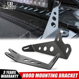 Cb1100341 Colight Pair 20 Inch -22ftft Led Light Bar Hood Mounting Bracket For Jeep Wrangler Jk Jku 07-17