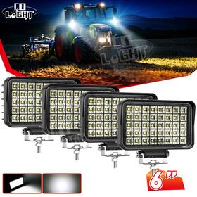 Co-944-f Colight 4x 6inch Led Work Lights Flood Beam Truck Offroad Tractor Excavator Forklift 4wd