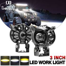 Co-991-ml Colight Owl 3 Inch Led Work Light Pods White And Amber For Can-am Maverick X3 Utv