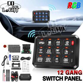 Co-kz-cp-12-rgb-acc-wx Colight Wireless Bluetooth 12 Gang Rgb Switch Panel Led Light Bar Relay System Control