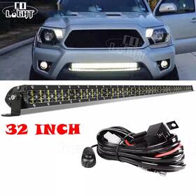 Colight Cztd-32inch 18line 32 Inch In Led Light Bar Mount Kit Wire Fit 05-15 Toyota Tacoma Bumper Hidden Grille