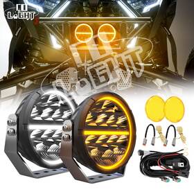 D065-zq-181 Colight 7 Inch 360-pro Led Work Light Bar Fog Lamp Pods Offroad Driving With Cover