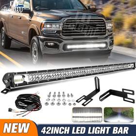 Dq-013-9620z-158 Colight 520w 40-42 Inch Led Light Bar With Lower Bumper Bracket Wiring For 03-19 Ram 2500 3500