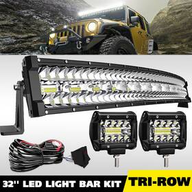 Dy180whmtri2p18wwirvpf Colight 32inch Led Light Bar 4 Inch Pods Spot Flood Combo Offroad Driving Truck Suv Wire