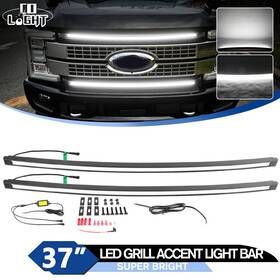 Colight F-250 F-350 17-22 For Ford Super Duty Front Grille Led Light Bar Drl Lamp Kit White