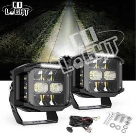 F996dz-5-w-158 Colight 5 Inch Led Cube Work Light Bar Spot Flood Side Shooter Offroad Driving Pods