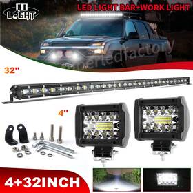 Moto-6.29-4 Colight Feelon 32inch 4 Inch Led Work Light Bar Spot Flood Combo Offroad Driving For Chevrolet
