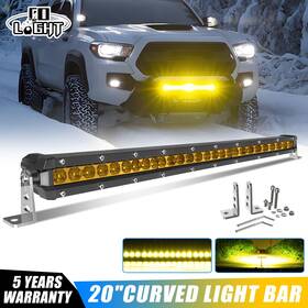 Hml1ra20 Colight 20 Inch /22ftft Curved Led Work Light Bar Spot Flood Driving Fog Offroad Truck Yellow