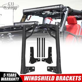Jg-zj-jp-029b Colight 50/52 Inch Windshield A-pillar Work Light Bar Mount Brackets For Jeep Wrangler Jk