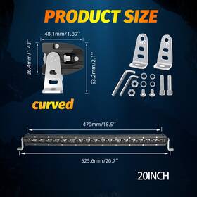 Jg9610gtjc Colight Slim Curved 20 26 32 38 44 50 Ftft Inch Led Light Bar Off Road Driving Atv Suv Utv