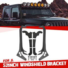 Jp-035d Colight For 2018 Jeep Wrangler Jl Roof Windshield 50-52 Inch Work Light Bar Mount Bracket
