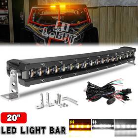 Js-9610g-tj-c-wy Colight 20inch Curved Led Light Bar White Amber Strobe Offroad Driving Suv 4wd Utv Wire