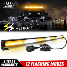 Js-bs-l03-7-wy Colight Emergency Hazard Warning Strobe Traffic Advisor Light Bar 40ftft Led Amber White
