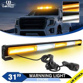 Js-bs-l05-7-wy1pc Colight 31ftft Amber White Led Light Bar Emergency Warning Strobe Traffic Advisor Suv 29ftft