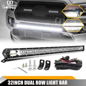 L672w60w19e3 Colight 32 Inch Led Light Bar Combo Kit Wiring For Toyota Tacoma 05-15 Bumper Hidden Grille