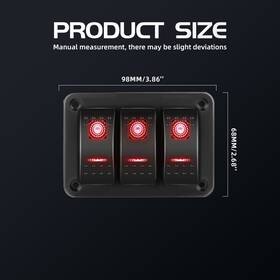 6kg-1pc Colight Mbkg-3/4/5/6kg-1pc 3/4/5/6 Gang Toggle Rocker Switch Panel Usb For Car Boat Marine Rv Truck Red Led