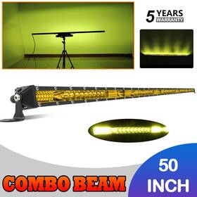 My10y Colight 50 Inch Slimest Led Light Bar Amber Yellow Fog Offroad Drl Truck 4wd Utv Suv Atv