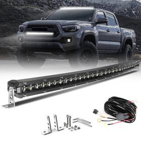 Si-zt026 Colight Led008 Wi001-a For 05-15 Toyota Tacoma Bumper Grille Slim 32 Inch Curved Led Light Bar Combo Wire