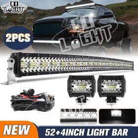 Zt056-l13-w2 Colight Si-zt056/zt056-l13-w2 Roof 52 Inch Curved Led Light Bar 4 Pods Wire Kit For Dodge Ram 1500 2500 3500