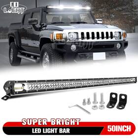 Siz50l13w02 Colight Fit Hummer H3 06-10 50 Inch Roof Straight Led Light Bar Spot Flood Offroad Wire Kit