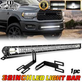 Sizt014 Colight 32 Led Dual Row Light Bar Combo Bumper Bracket For Dodge Ram 2500 3500 2010-2019