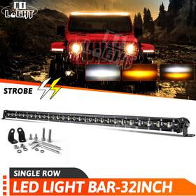 Sp-10z-bs-32-ty Colight 32 Inch Single Row Led Light Bar Amber White Strobe Combo Beam For Truck Offroad Utv