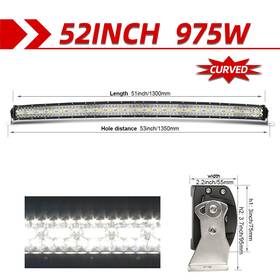 Sp9631trqcca50 Colight 52 Inch Curved Dual/tir Row Led Light Bar Spot Flood Combo Wrok Drving Offroad Truck