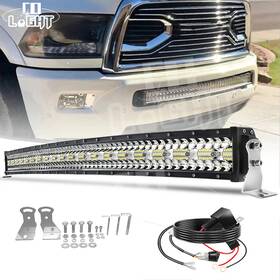 T013240w110 Colight Tri-row 42 Inch Curved Led Light Bar Combo Wiring For Dodge Ram 2500 3500 2010-2019