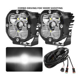 Tyn1439-0523 Colight 2pcs Laser 3inch Led Fog Light Kit White/amber For Toyota Tacoma Tundra 4runner