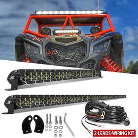 Vill1032wa1 Colight Dual Row 52 Inch Led Light Bar 8 Wire Fit Can-am Maverick X3 Max 4x4 Turbo