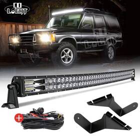 Vw0027 Colight For Land Rover Discovery 1 And 2 Curved 52 Inch Led Light Bar Brackets Mounts Wire