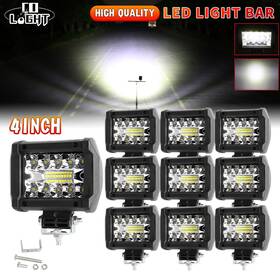 Wl-080s-fl Colight 10 10x 4inch Square Led Work Lights Spot Flood Offroad 4wd Reverse Lamp Atv Truck