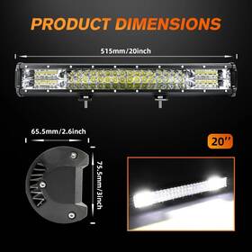 Zcr-9632-s Colight Tri-row 20 26 34 42 52ftft Led Light Bar Spot Flood Combo Lights Offroad Truck Suv