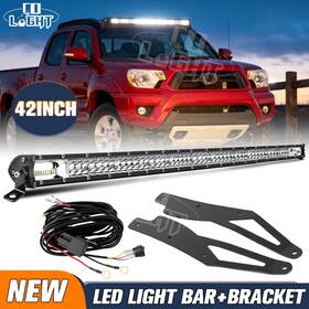 Colight Zj-ft-9620z-158 For Toyota Tacoma 2005-2015 42 Inch Led Light Bar Combo And Roof Brackets Wiring