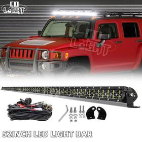 Zt051 Colight Roof 52 Inch Combo Straight Led Light Bar Wiring Kit For 2006-2010 Hummer H3 H3t
