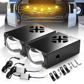 Colight Zwd-01-wy-fs-168 Grile Front Headlight Led Light Pods Car Motorcycle Atv Utv Projector Lens Fan