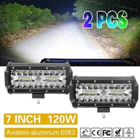 Comforhappy 822231820748 2pcs 7 Inch Led Work Light Bar Flood Spot Offroad Fog Lamp For 4wd Atv Suv Truck