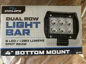 Cyc-lbdr18-bm Cyclops Dual Row Light Bar 4 Inch Bottom Mount