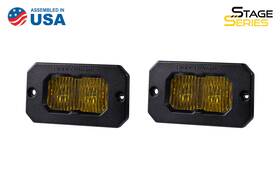 Dd6433p-gbfg Diode Dynamics Stage Series 2 Inch Led Pod Pro Yellow Fog Flush With Amber Back Light Pair