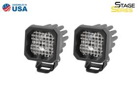 Dd6440p-gbfg Diode Dynamics Stage Series C1 Led Pod Sport White Wide Standard With Amber Back Light Pair