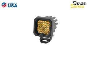 Dd6448s-gbfg Diode Dynamics Stage Series C1 Led Pod Sport Yellow Flood Standard With Amber Back Light Single