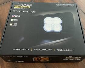Dd6581 Diode Dynamics 3 Inch Led Sae Ss3 Pro Yellow Fog Round Lights With Brackets