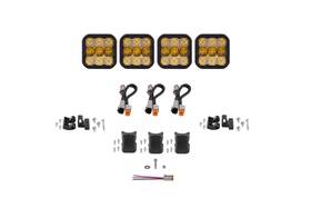 Dd7241-gbfg Diode Dynamics Ss5 Pro Universal Crosslink 4-pod Lightbar Yellow Combo