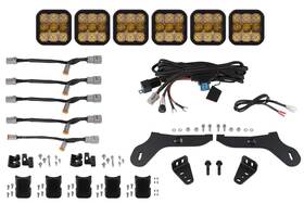 Diode Dynamics Dd7338 Ss5 Pro Grille 6-pod Lightbar For 17-20 Raptor - Yellow Combo